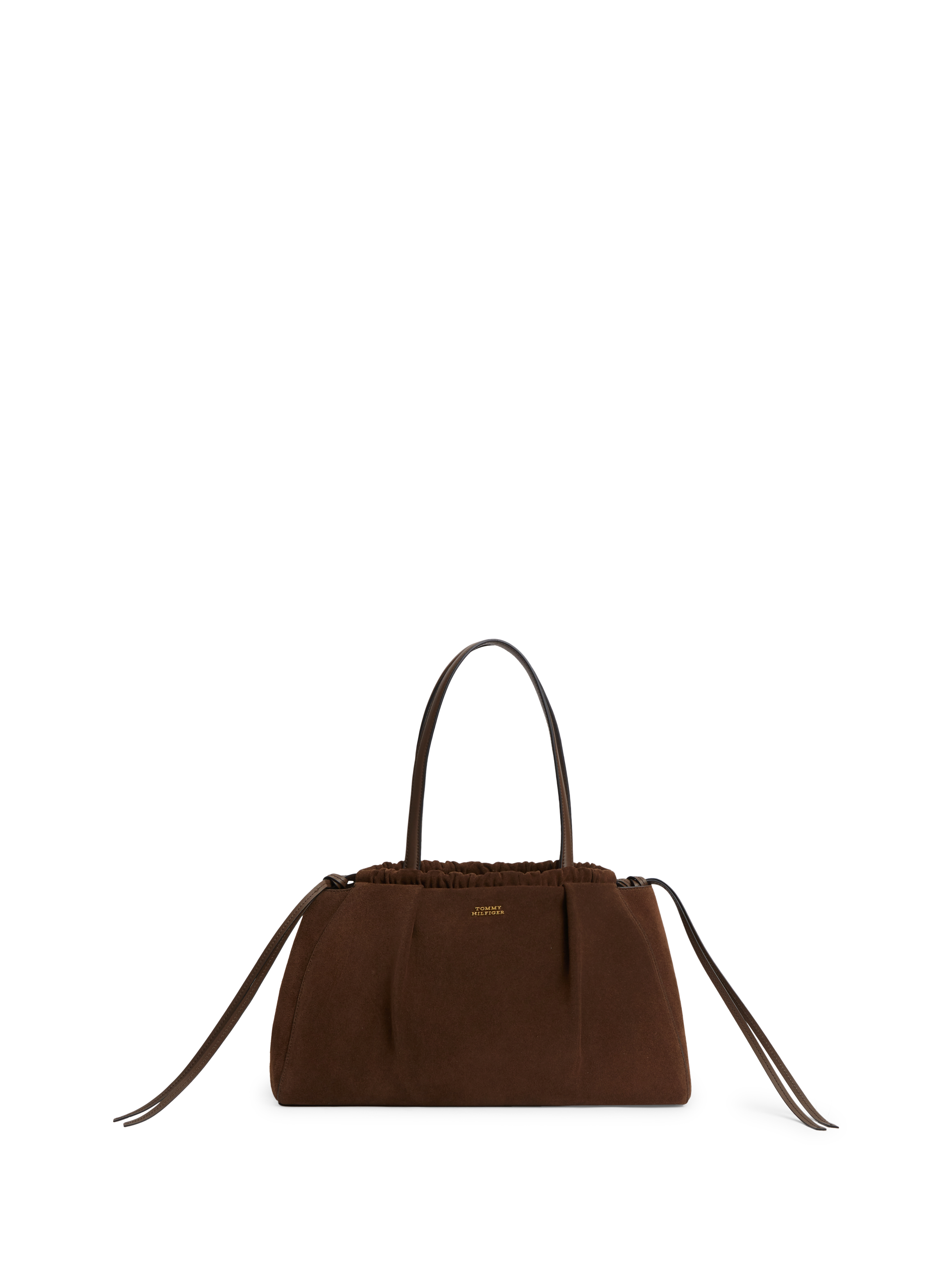 Soft Suede Contrast Piping Hobo Bag