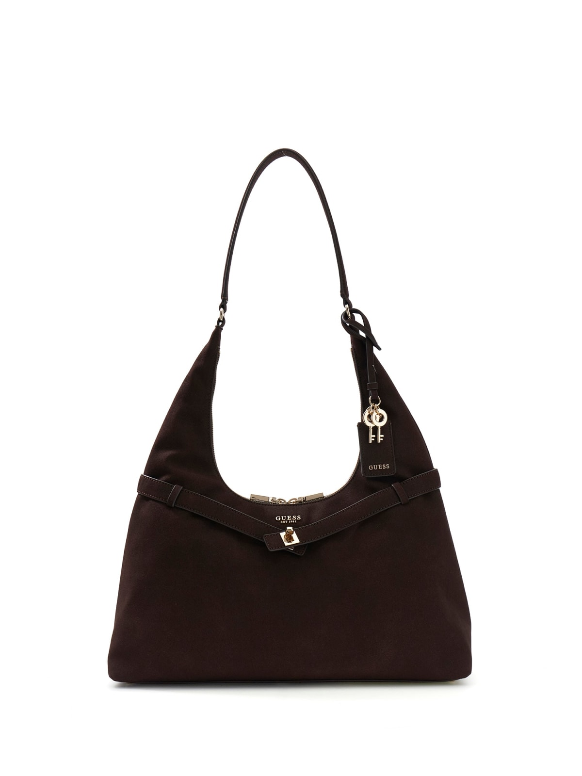 Schoudertas Ella Hobo suède-look
