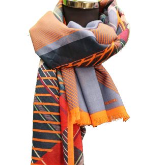 Roeckl sjaal blauw oranje