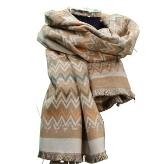 Holtkamp sjaal bruin ruitmotief